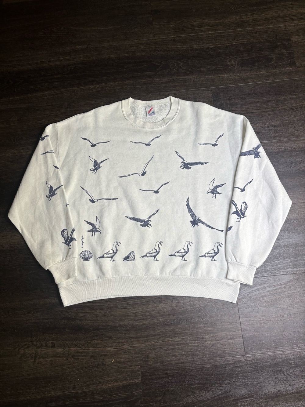 Vintage Seagull Bird Aop Crewneck